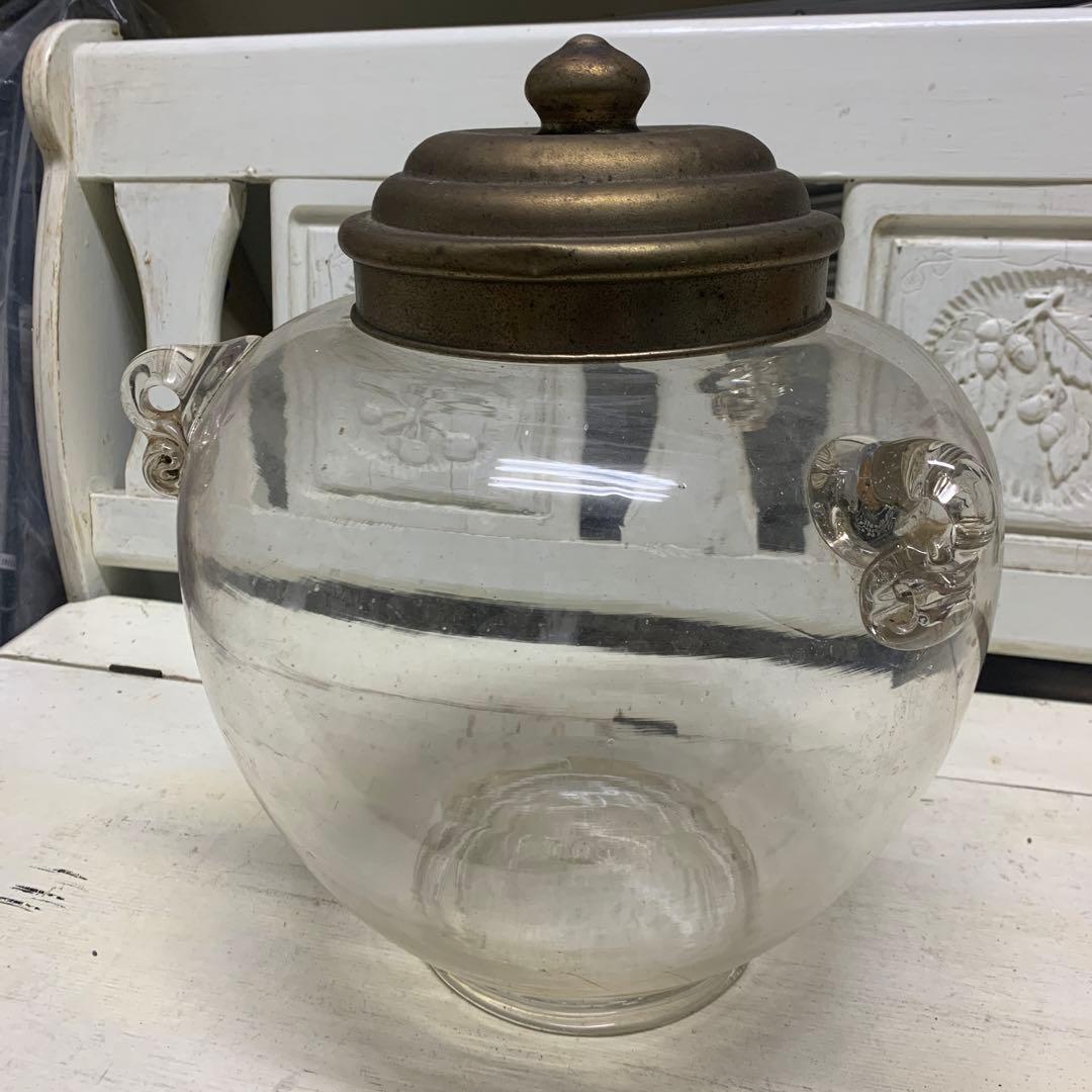 昭和レトロ　地球瓶　菓子瓶　アンティーク