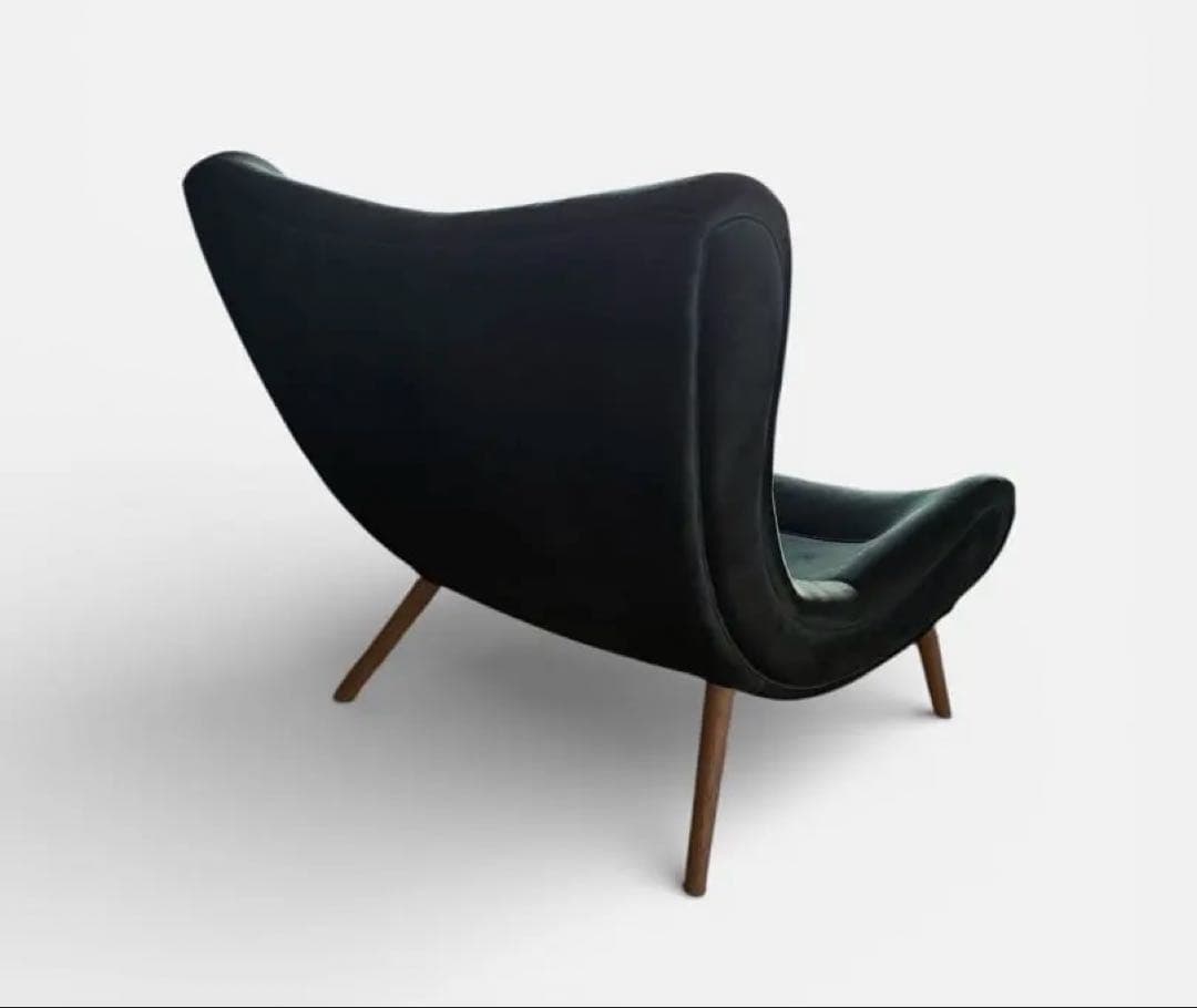 CAGUUU ハイバッククッションソファ グリーン ラウンジチェア