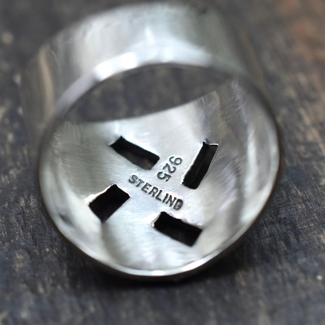 20号 シルバー925 カットアウト スワスティカ 卍 インディアンジュエリー