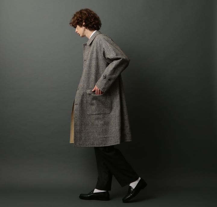 ジャケット・アウター Steven Alan UNDYED CHECK REVER COAT