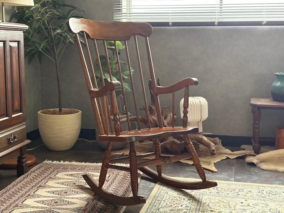 ロッキングチェア　レトロ　ジャパニーズヴィンテージ　ゆり椅子　チェア　nG