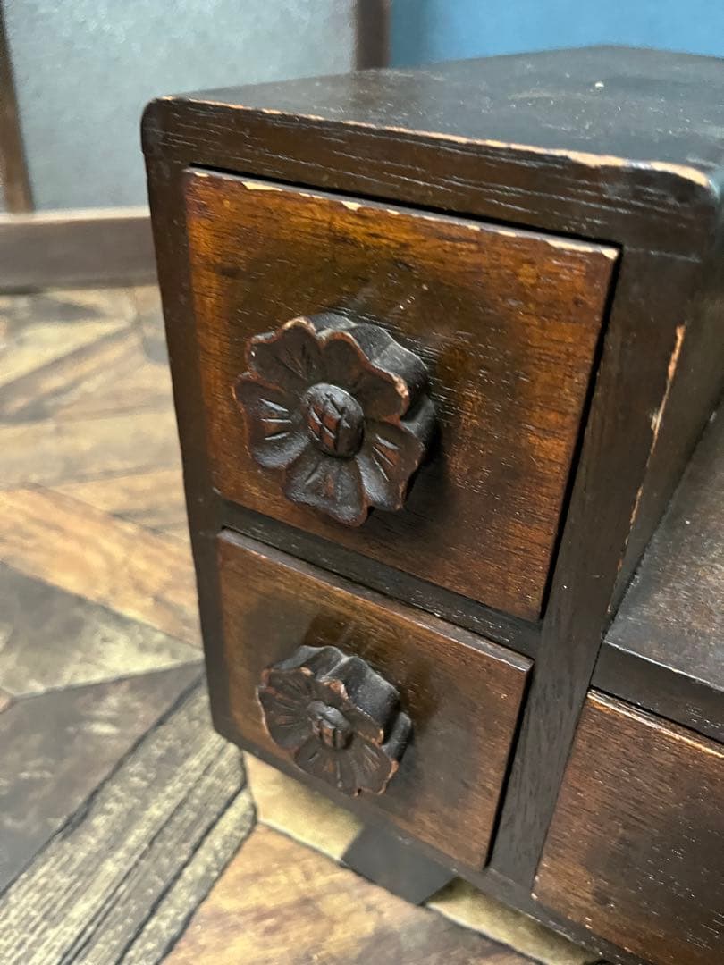 ミラー ドレッサー 鏡台 インテリア アンティーク 昭和レトロ 大正ロマン 木彫