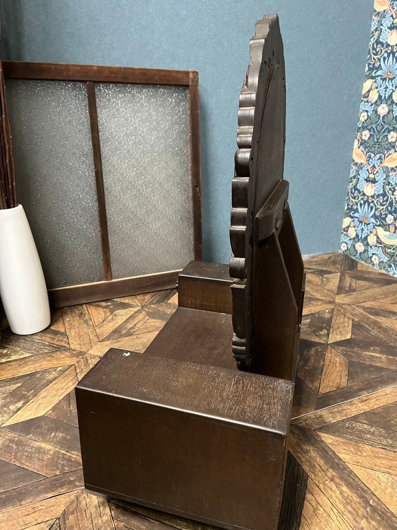 ミラー ドレッサー 鏡台 インテリア アンティーク 昭和レトロ 大正ロマン 木彫