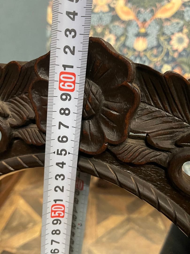 ミラー ドレッサー 鏡台 インテリア アンティーク 昭和レトロ 大正ロマン 木彫