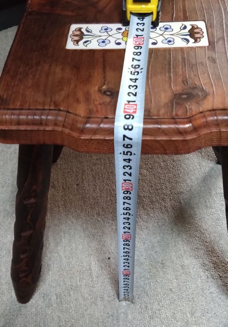 スペイン製　木製イス　折り畳み椅子　アンティーク　レトロ