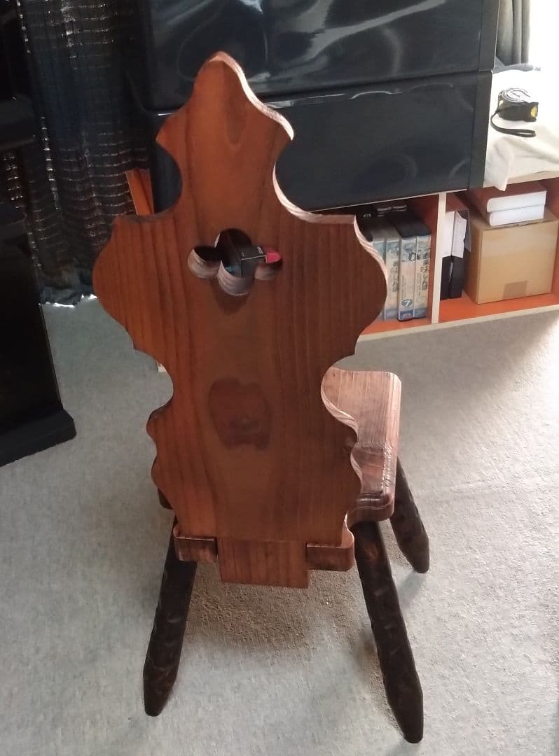 スペイン製　木製イス　折り畳み椅子　アンティーク　レトロ