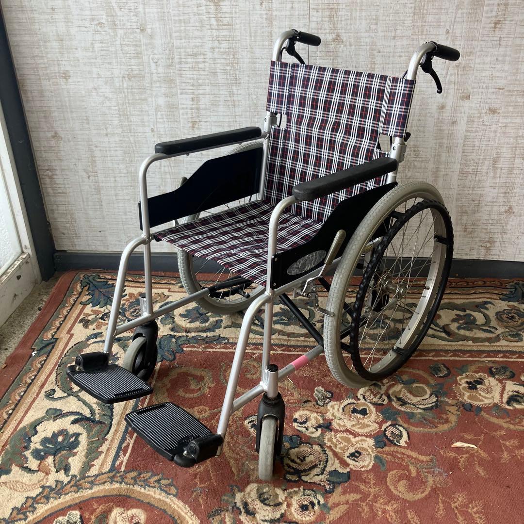 日進医療器 自走式車椅子NC-1CB 介助用車椅子 折りたたみ式 介護 チェック