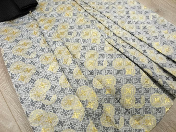 七五三・お祝い着に ◇黒色系　兜◇5歳男の子着物・羽織・袴セット6039【中古】