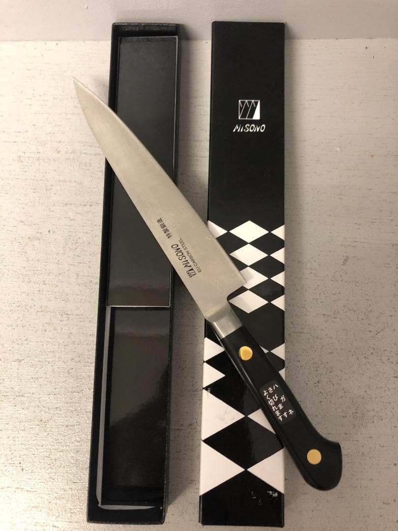 高級包丁　ミソノ　ペティナイフ　150mm　ツバ付　 No.133