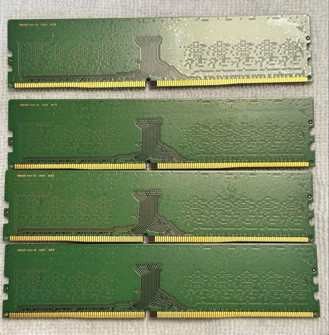【動作確認済み】Samsung DDR4メモリー8GB ×4枚 32GB