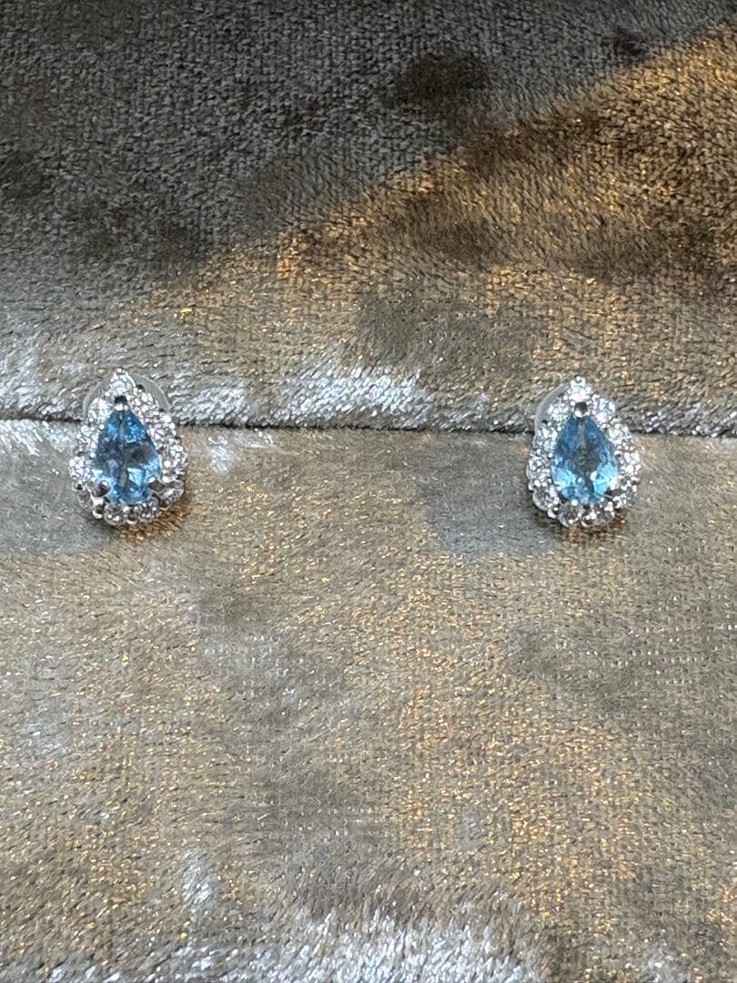 め*)様 櫻井彩子さん　アクアマリンピアス