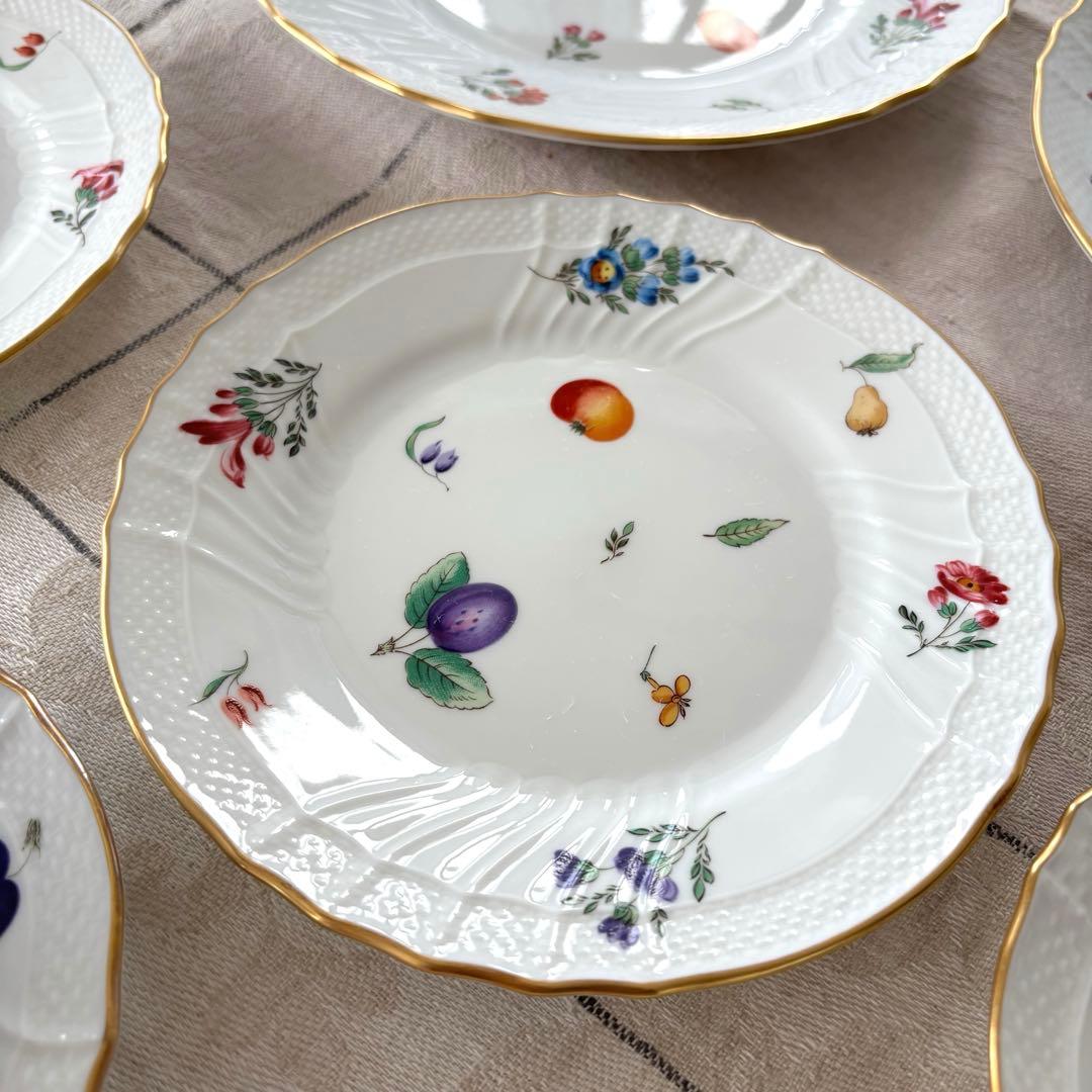 リチャードジノリ　ペルージャ　ベッキオフルーツ カップ2客&プレート４枚 計6点