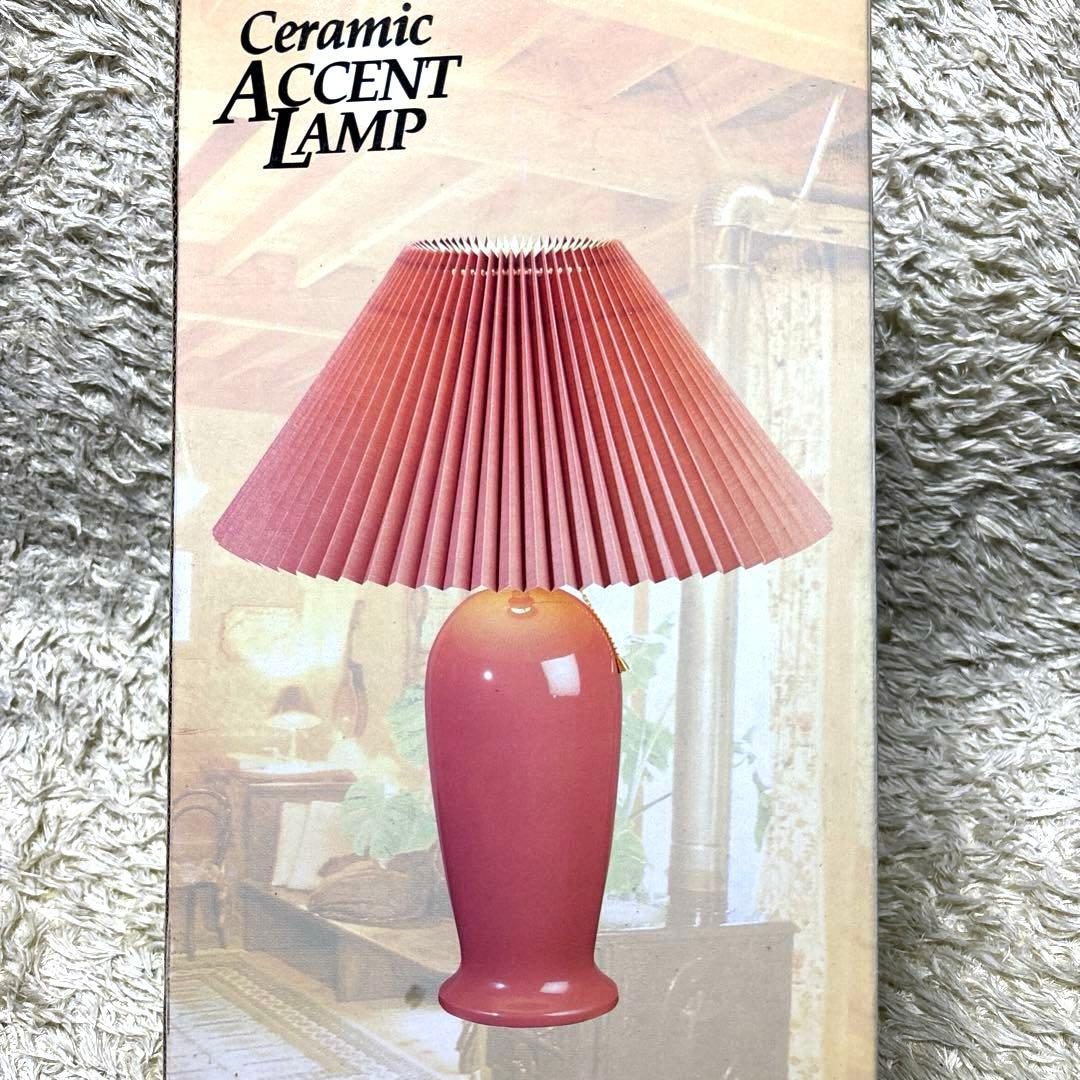 SOSHO セラミックアクセントランプ ヴィンテージ シェードランプ ピンク