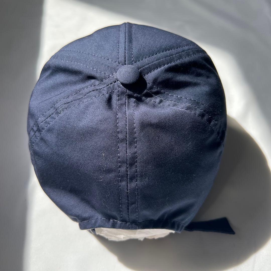 CELINE セリーヌキャップ ロゴ刺繍付き　人気のネイビー　サイズS 美品