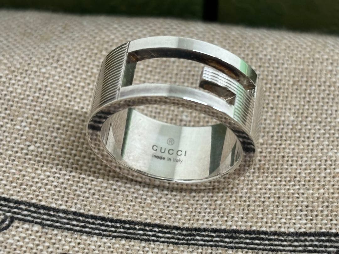 激安 新品 GUCClグッチ Gロゴ サイズ9号 指輪 リング シルバー925