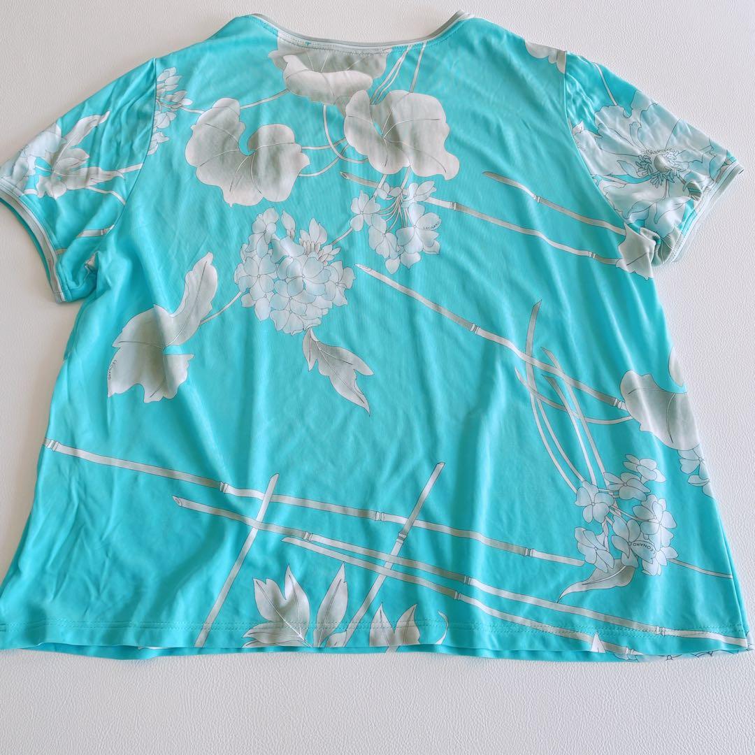 美品✨LEONARD レオナール トップス　半袖　ドルマン　レーヨン　花柄