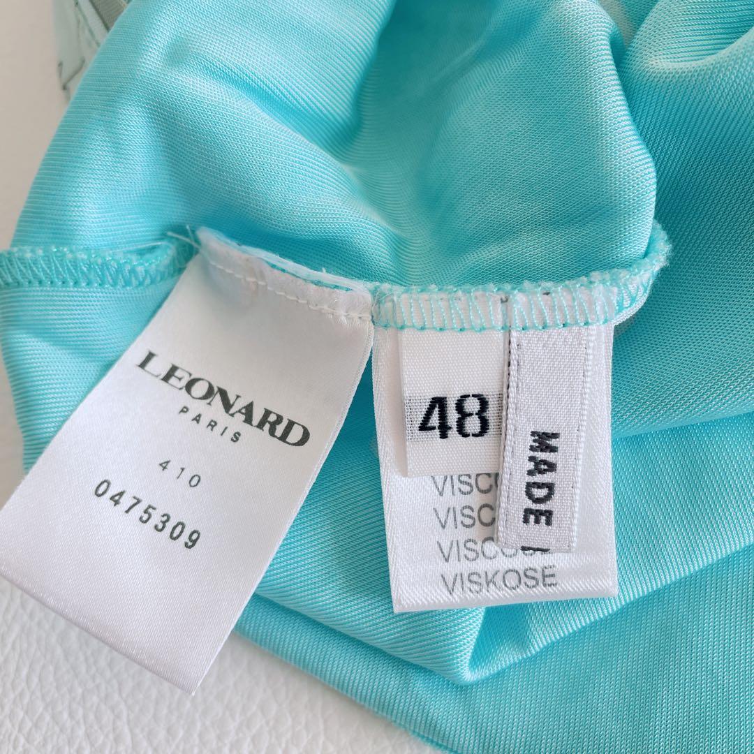 美品✨LEONARD レオナール トップス　半袖　ドルマン　レーヨン　花柄