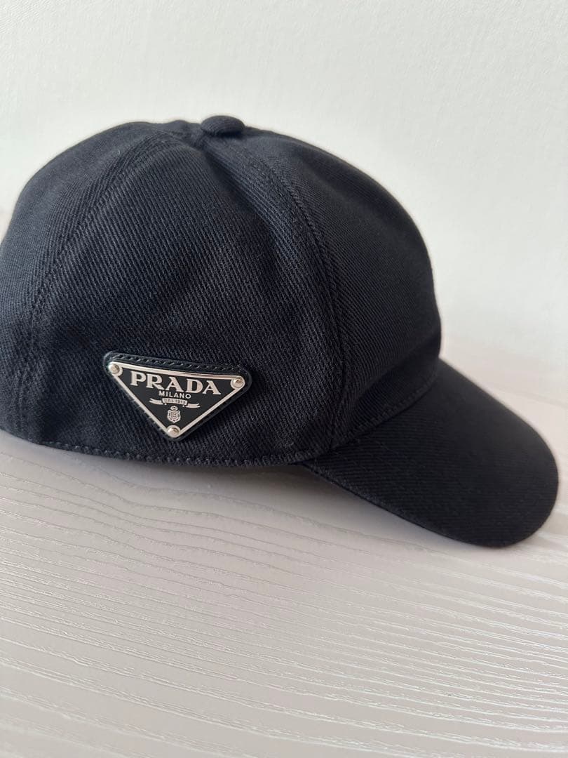 プラダ　PRADA コットン　キャップ　ブラック
