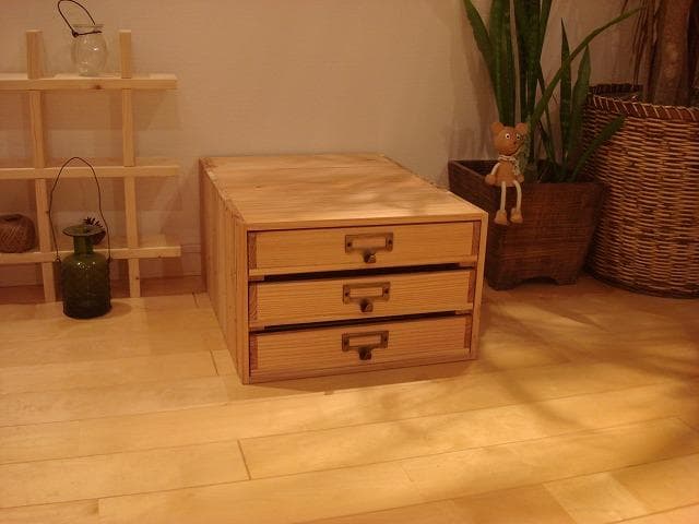 ちこ★送料無料★ネームプレート5段引き出し