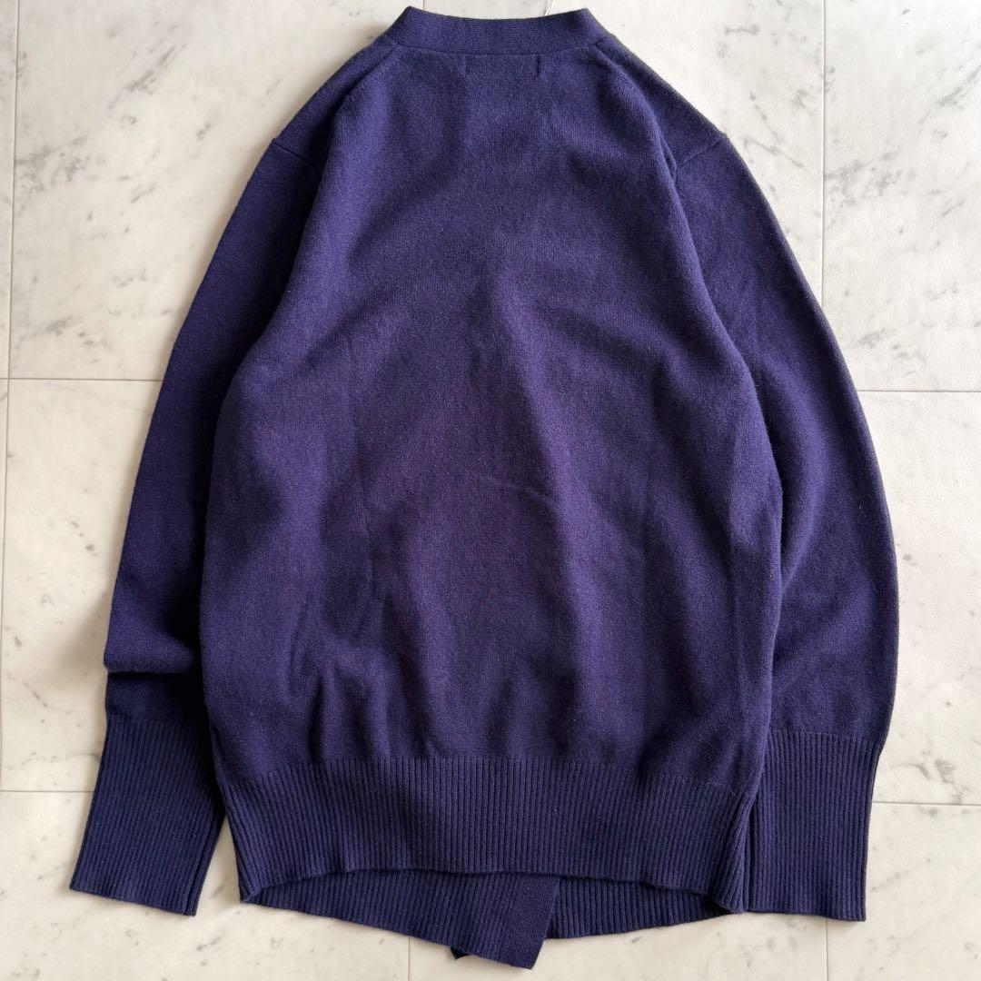 新品 ダーマコレクション LLサイズ カシミヤ100% vネックニット◆紫