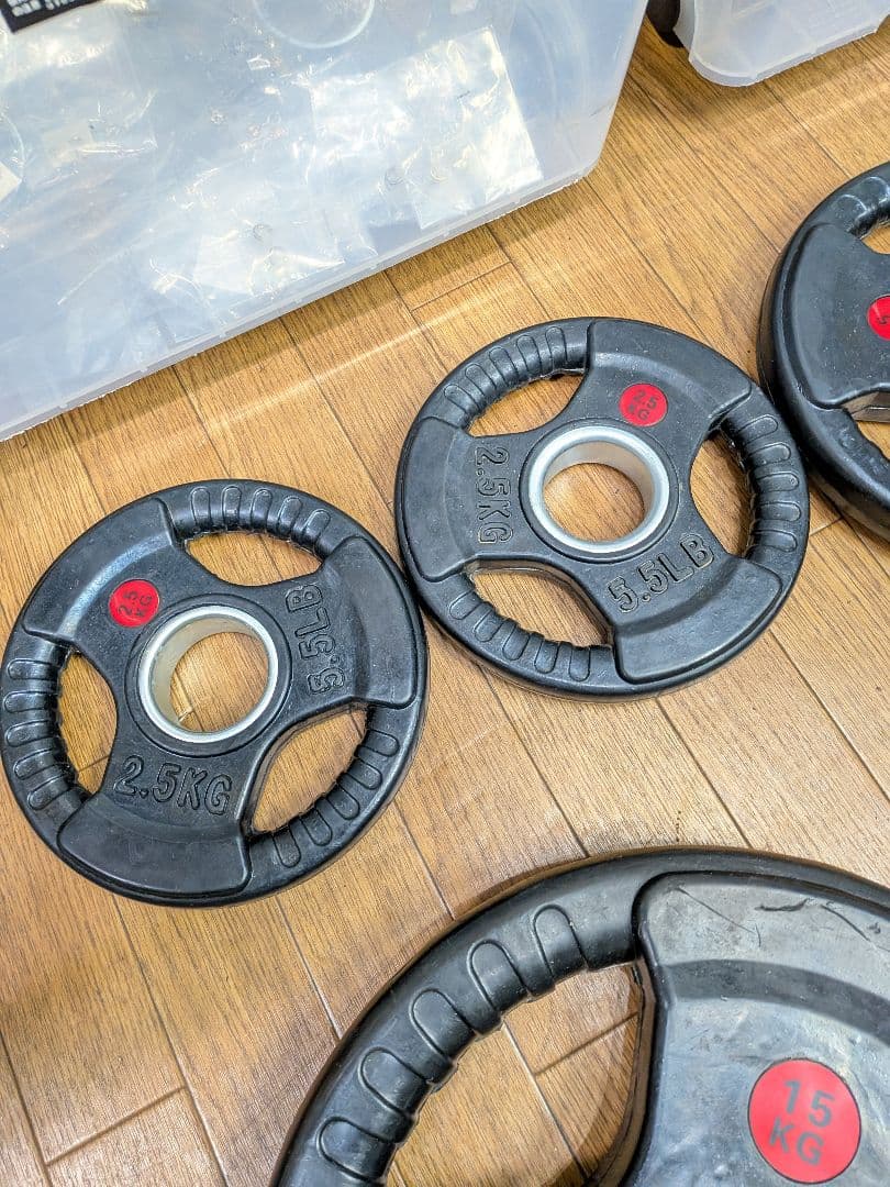 東京都八王子市手渡しのみ筋トレセットバーベル、プレート155kg、台、バイク