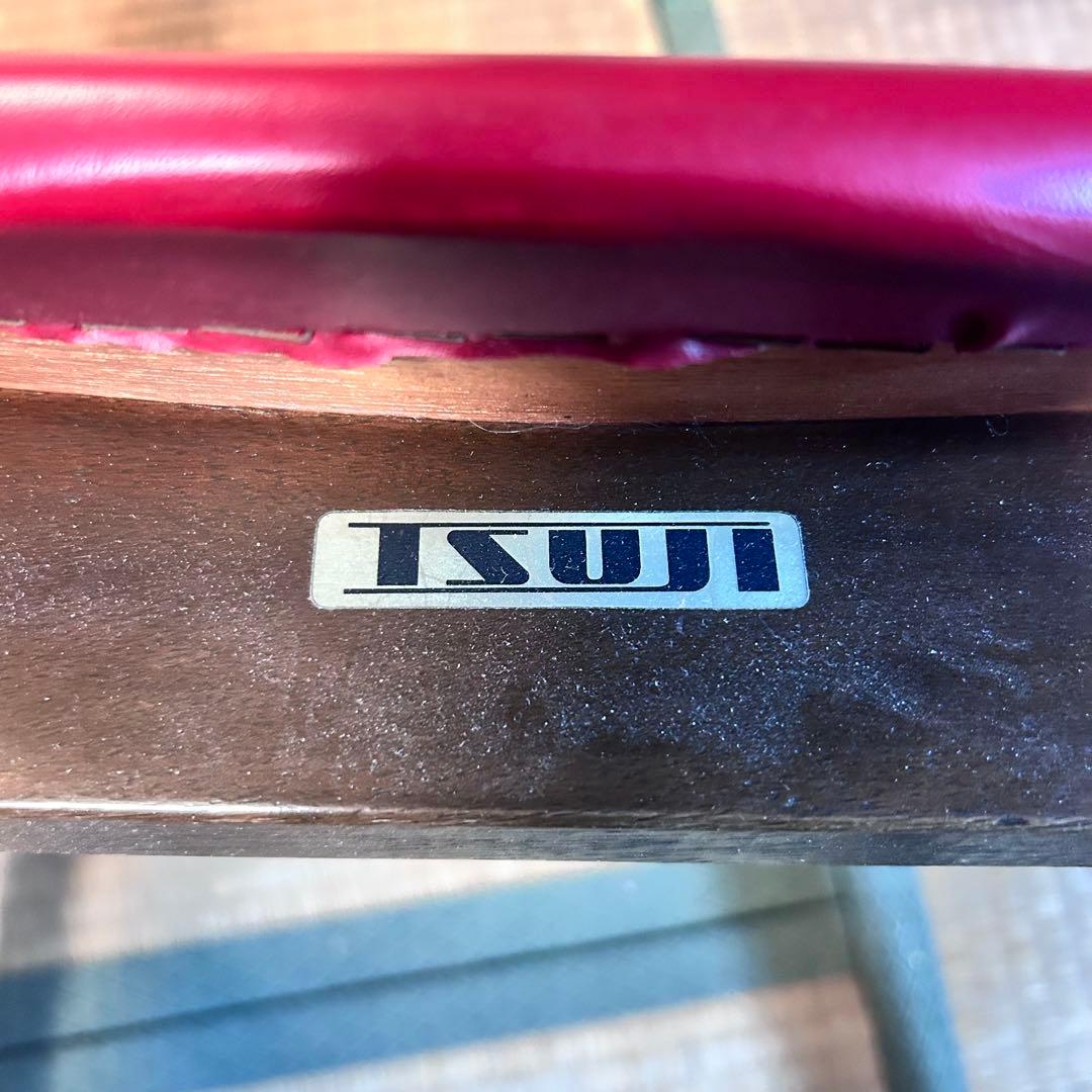 辻木工　曲木チェア 2脚セット 赤 レッド 木製 ダイニングチェア