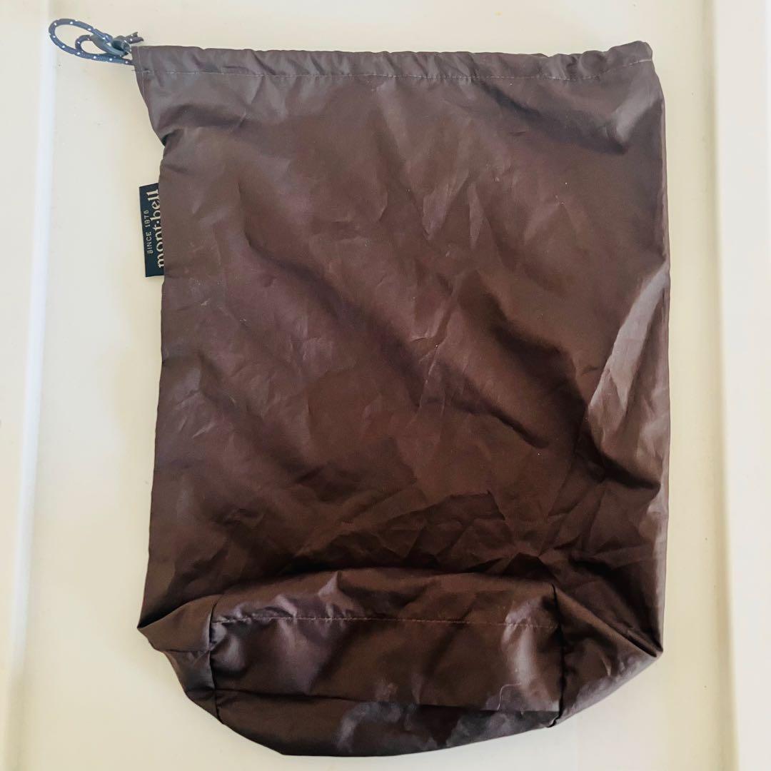 モンベル　トラベルダウンロングコート　袋付　ブラウン　L