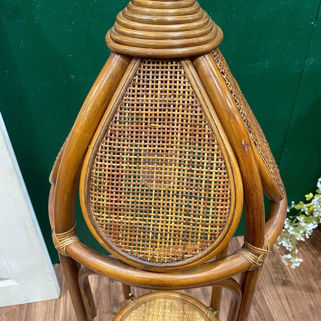籐 ラタン 間接照明 スタンドライト インテリア 昭和レトロ 古民家
