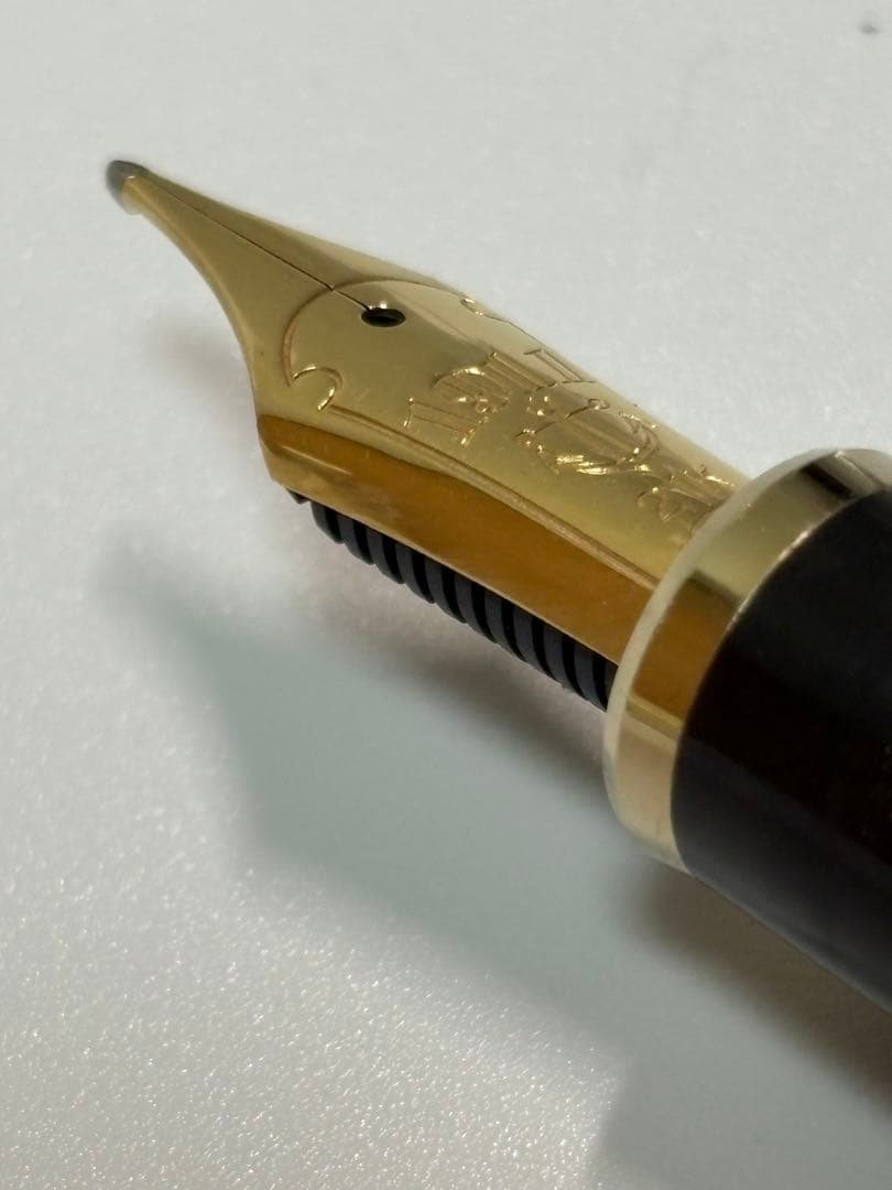 【稀少】セーラー万年筆 長原宣義 ペン先 21K 煤竹 純金プレート 竹取物語