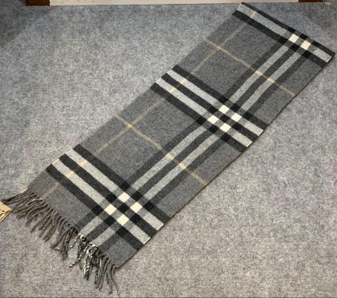 未使用タグ付 BURBERRY バーバリー バーバリーチェック マフラー