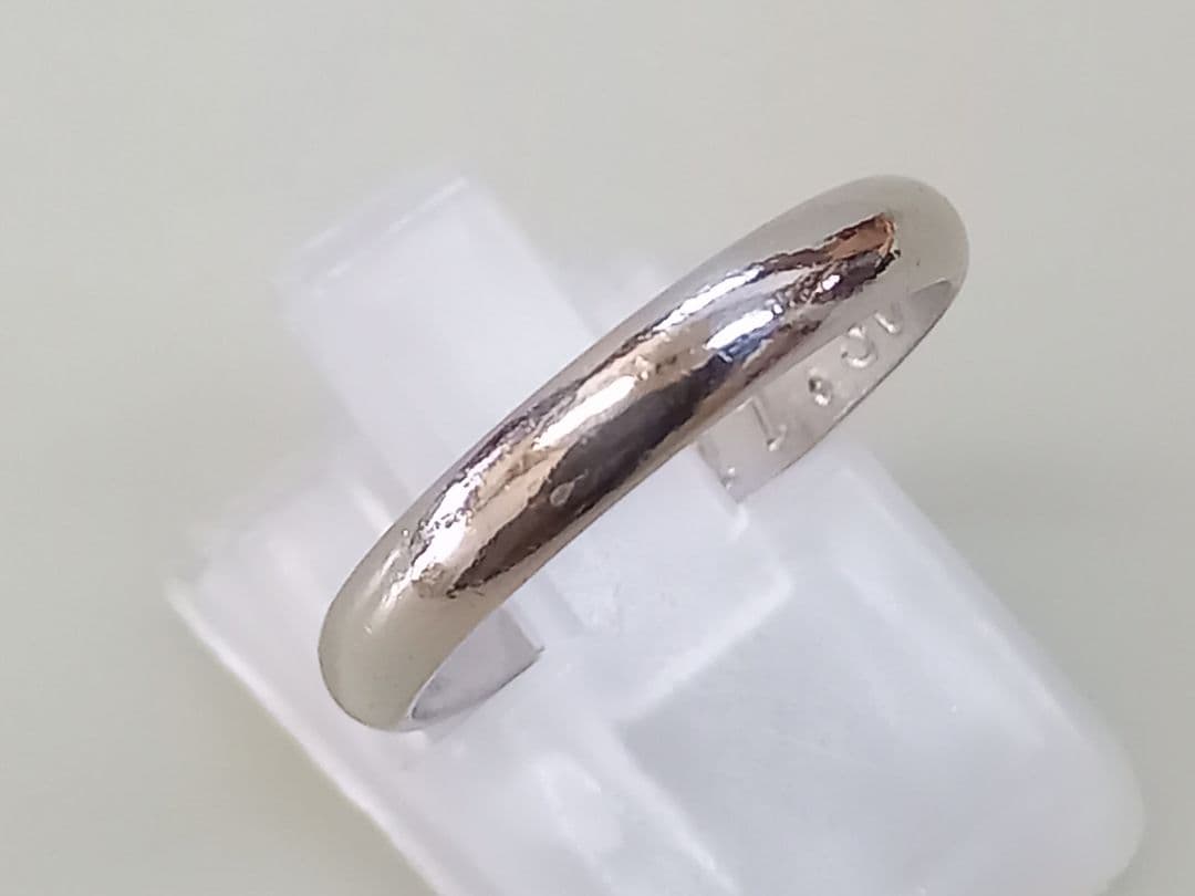 指輪　Pt1000　甲丸　プラチナ　リング