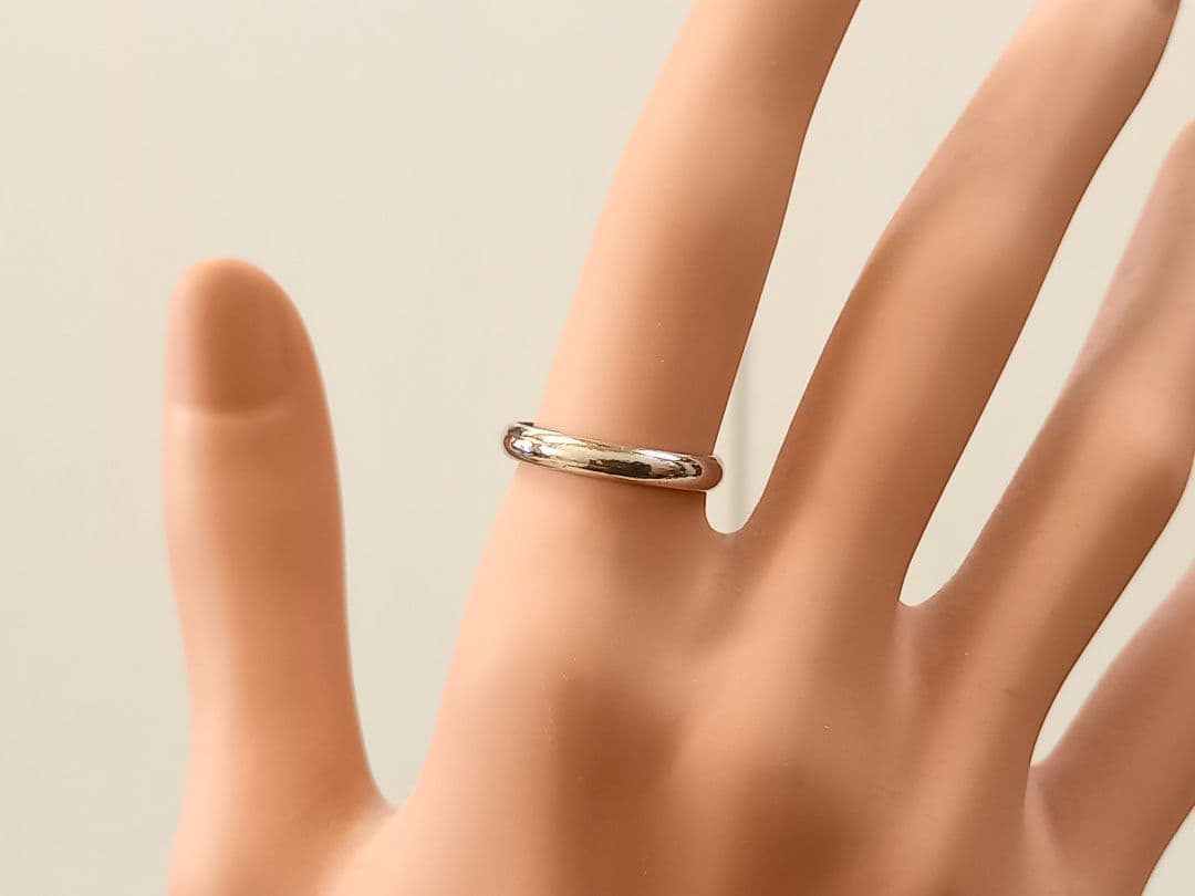 指輪　Pt1000　甲丸　プラチナ　リング