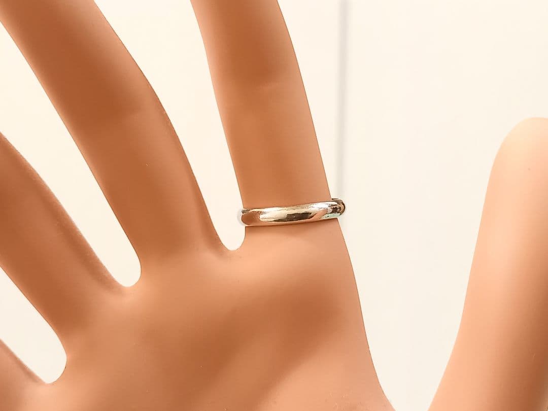 指輪　Pt1000　甲丸　プラチナ　リング