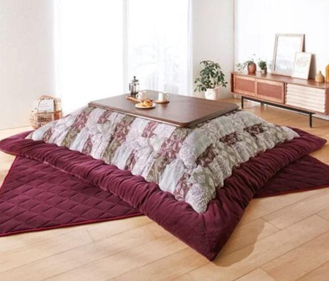 【アウトレット】優雅なゴブラン織りこたつ布団3点セット 正方形 パッチワーク