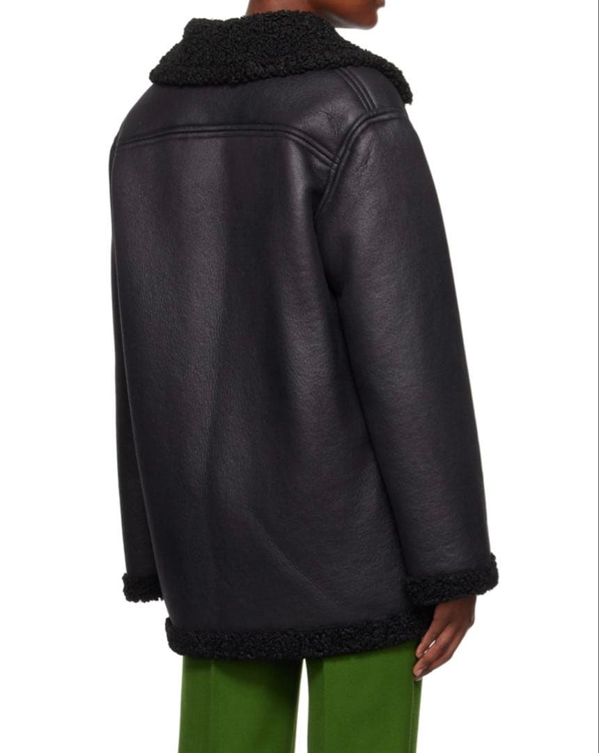 A.P.C. アーペーセー ブラック Clara フェイクレザーコート40