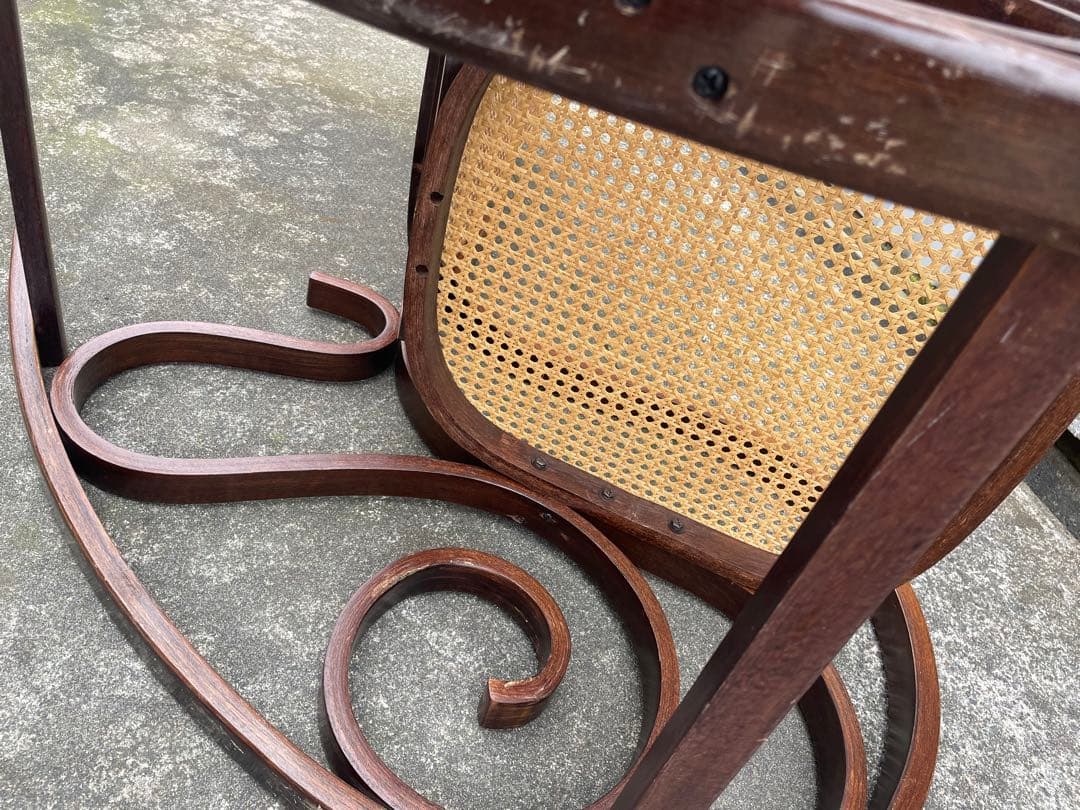 ビンテージ/ラタン/籐家具/曲木/ロッキングチェア/アームチェア/チェア/椅子