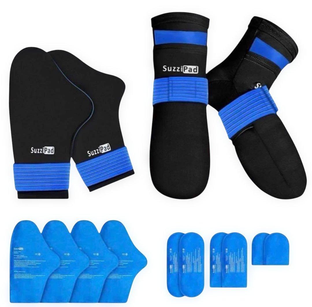 新品未使用　手足冷却セット　フローズングローブ　フローズンソックス　抗がん剤　黒