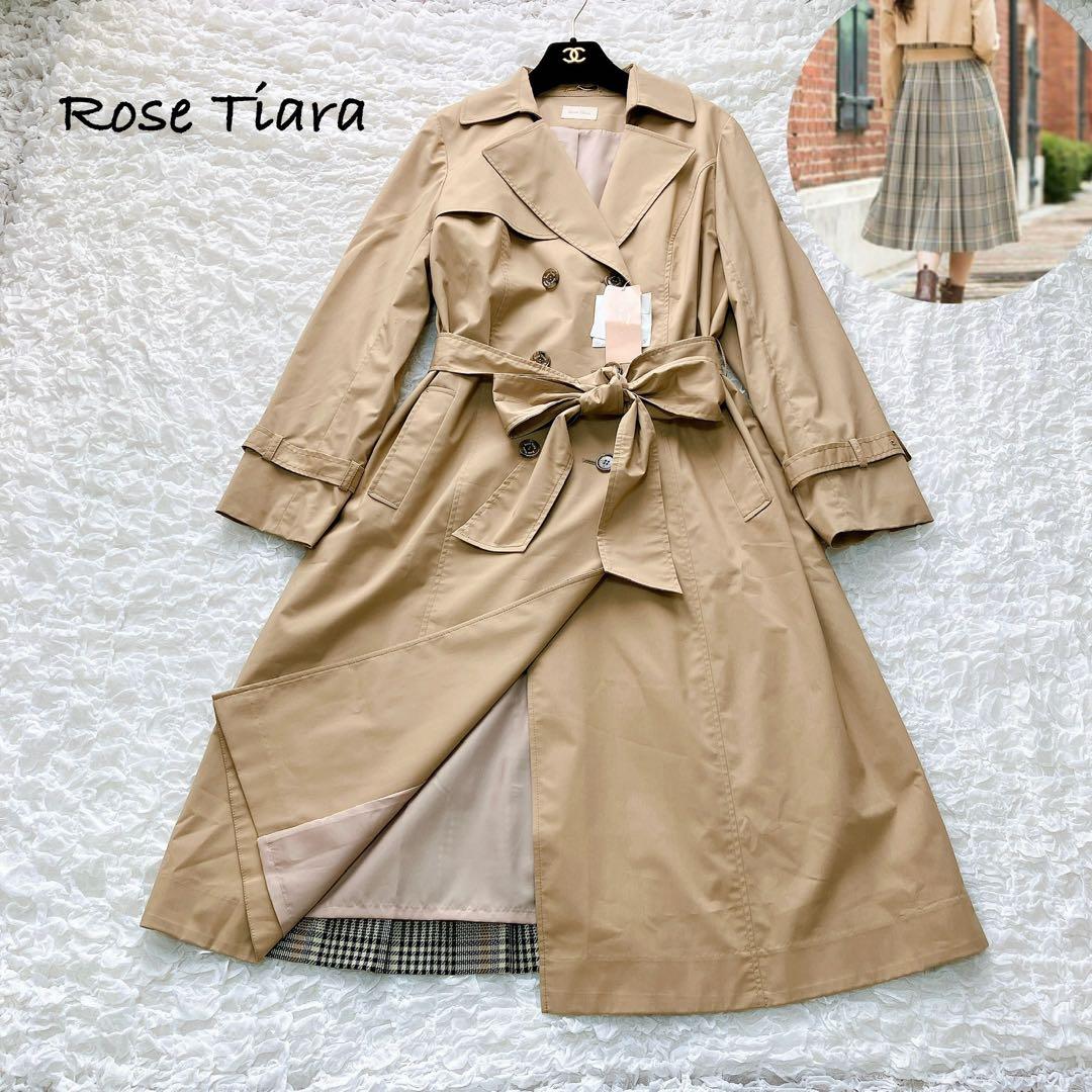 ローズティアラ　新品　バックプリーツ　トレンチコート　大きいサイズ　46