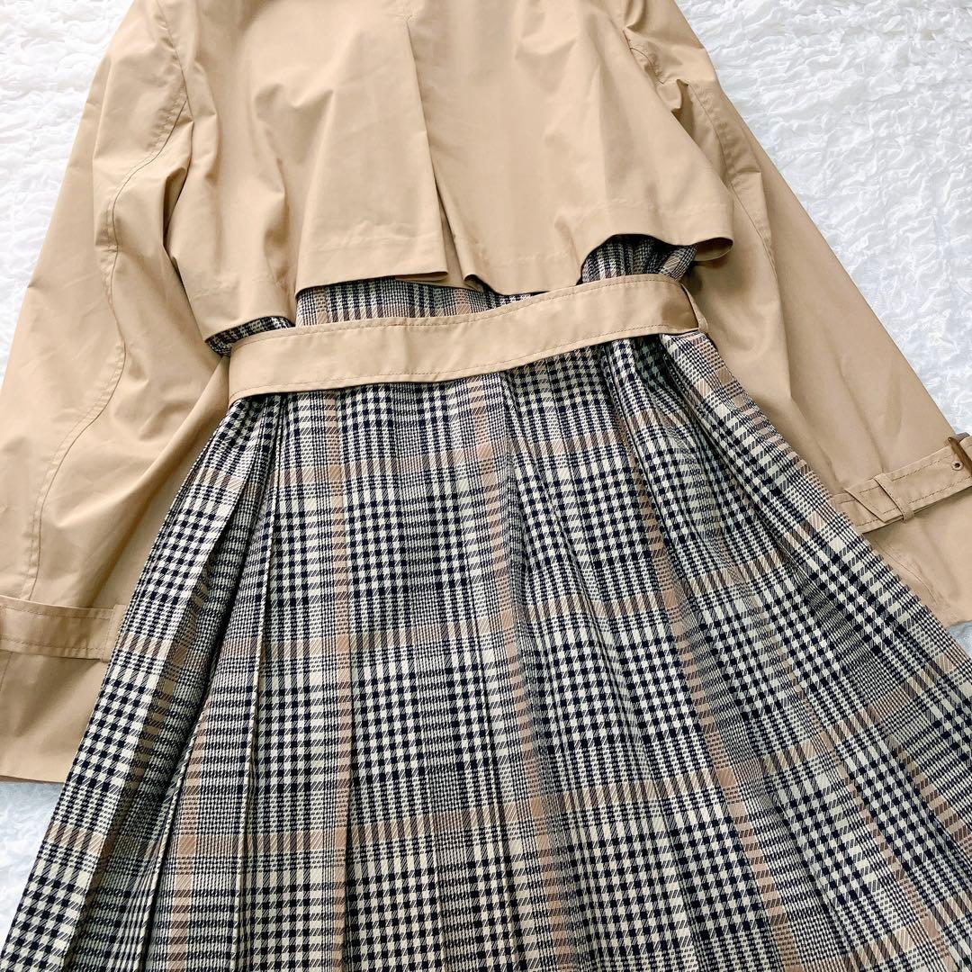 ローズティアラ　新品　バックプリーツ　トレンチコート　大きいサイズ　46