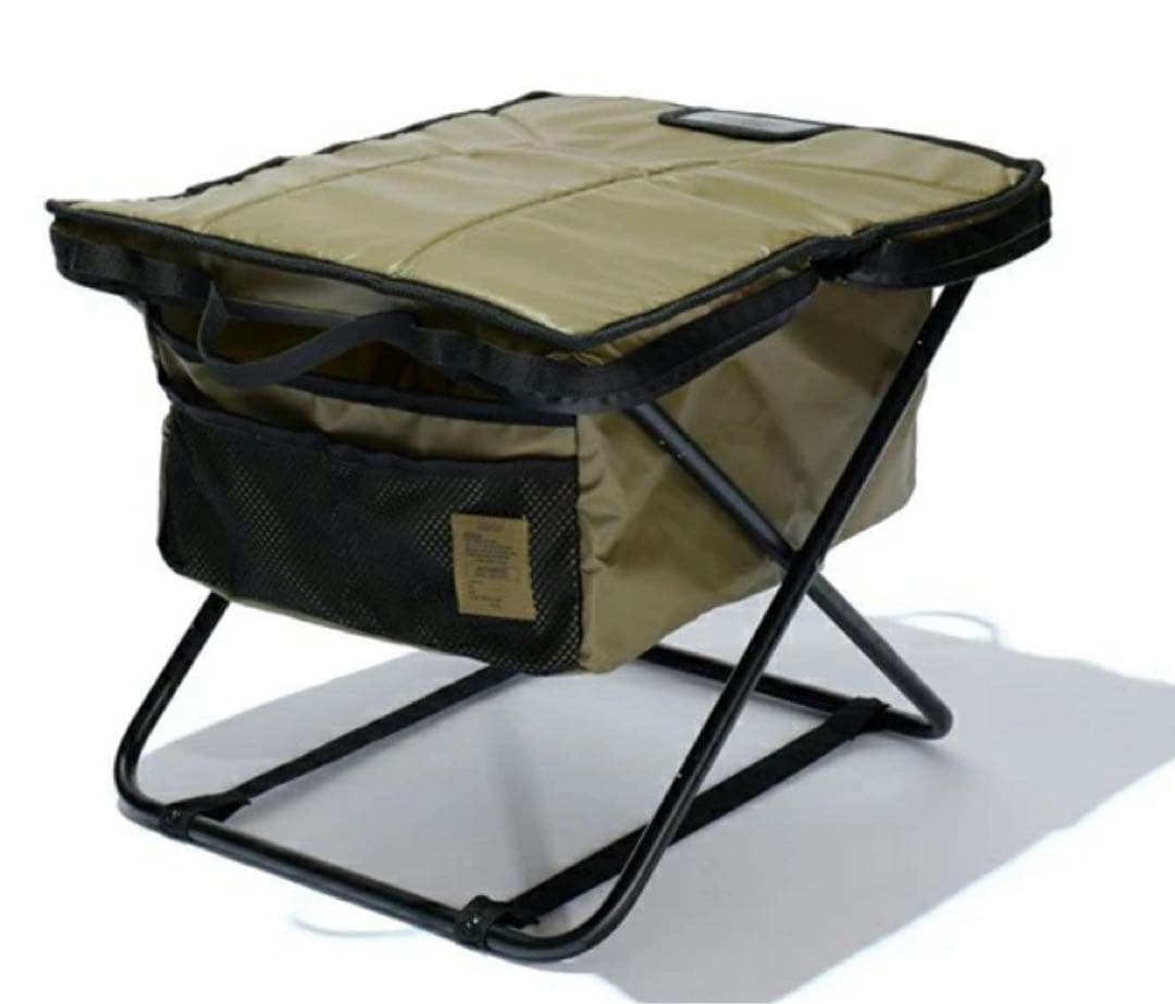 AS2OV アッソブ　折りたたみオットマン　カーキ