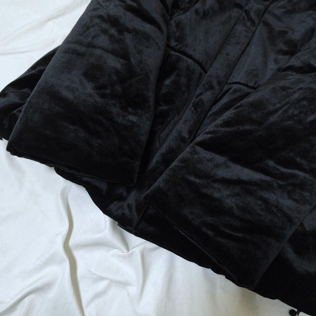 近年・美品✨フォクシー 大きいサイズ ベルフレアパフジャケット ベロアコート 黒