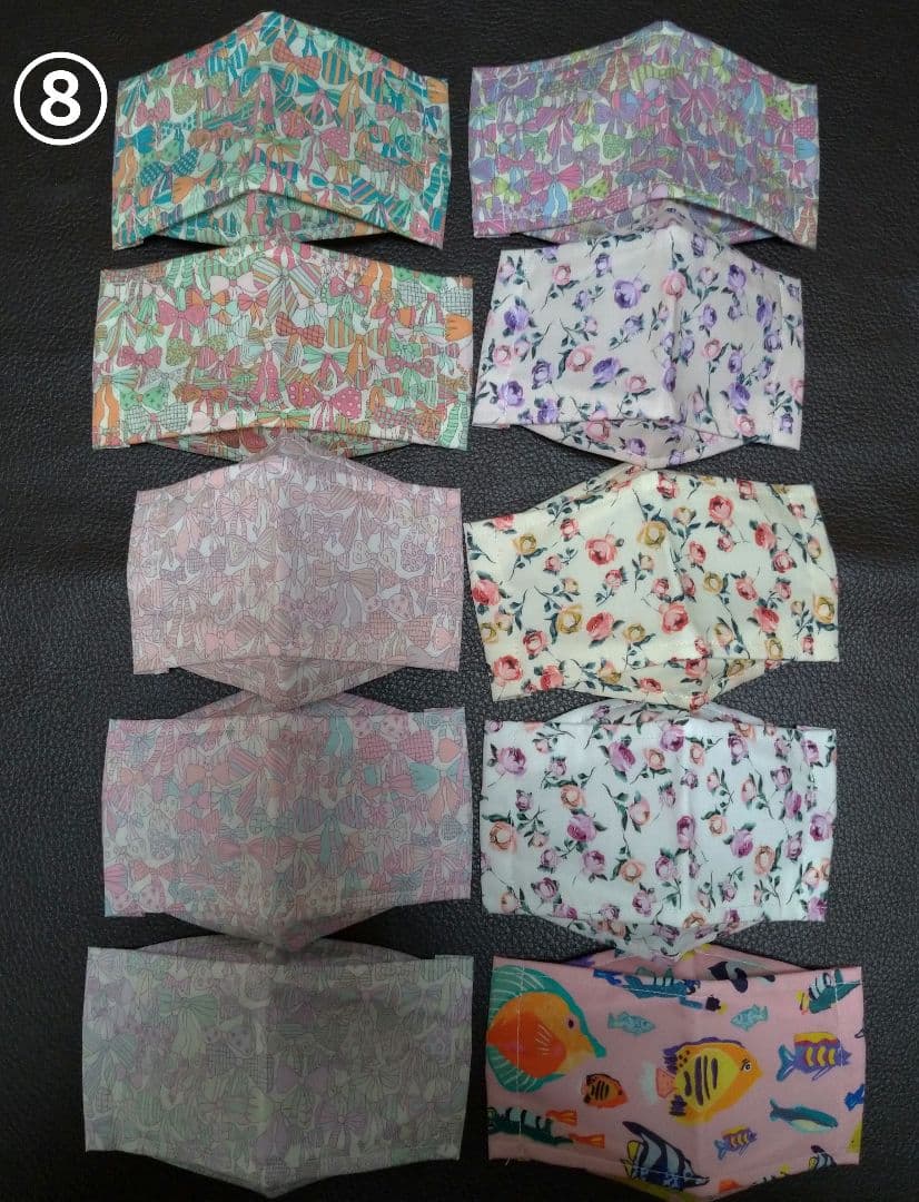 【SALE】子供用SS　幼児　女の子　リバティ　マスク　ダブルガーゼ　舟形