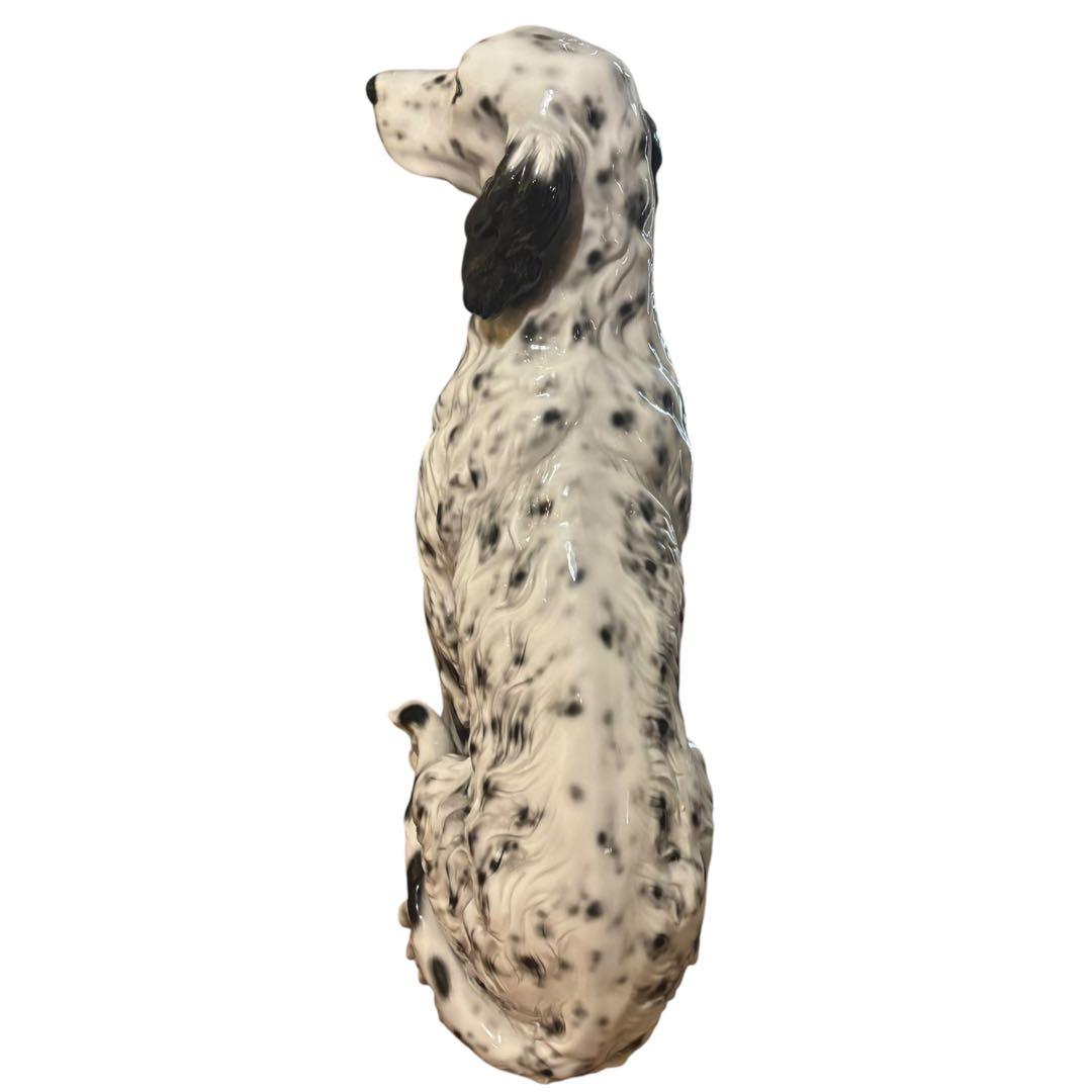 【イタリア製】DeMain（ドマン）大 犬 置物 セラミック インテリアオブジェ