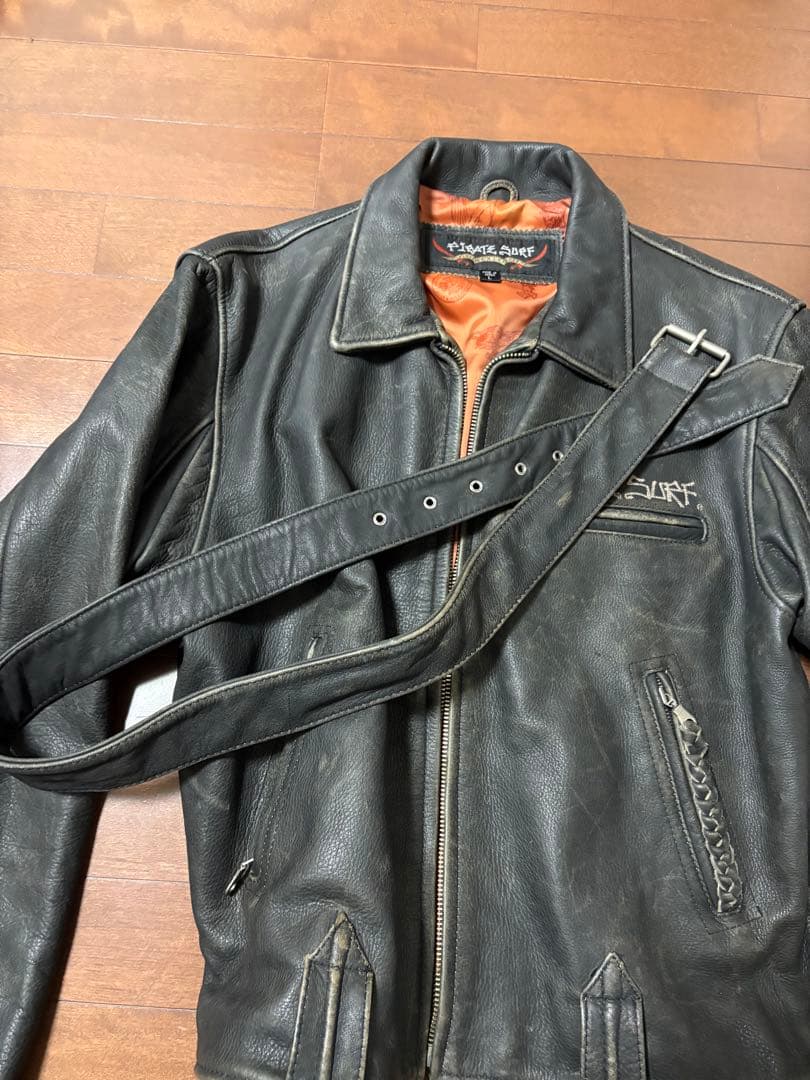 「レア」vintage PIRATE SURF リアルレザージャケット　本革