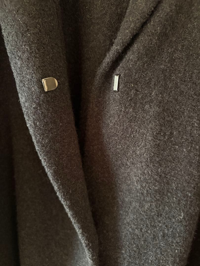 evam eva／press wool hooded coat