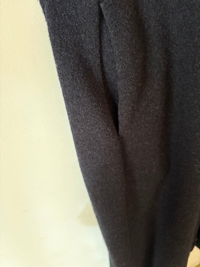 evam eva／press wool hooded coat