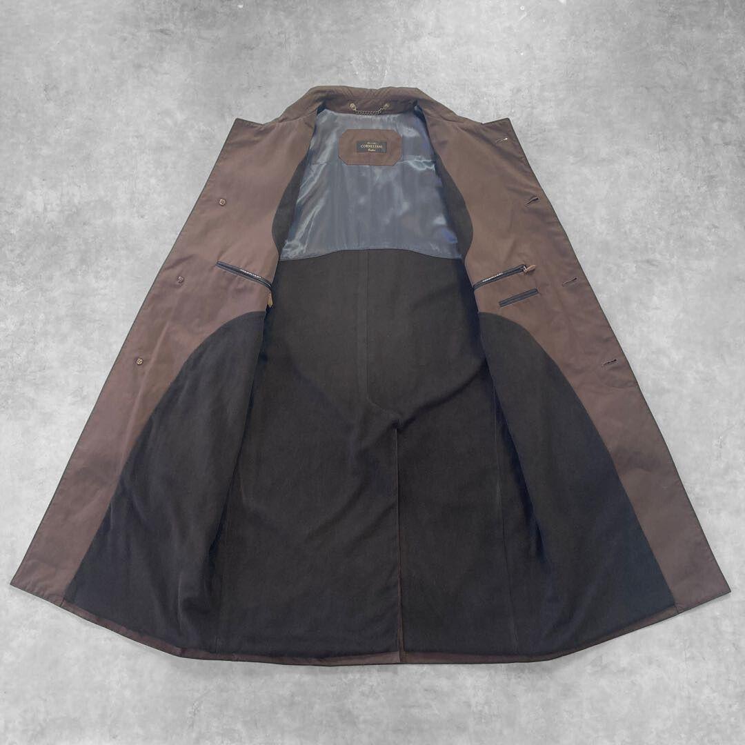 イタリア製 CORNELIANI ステンカラー コート L モカムース ブラウン