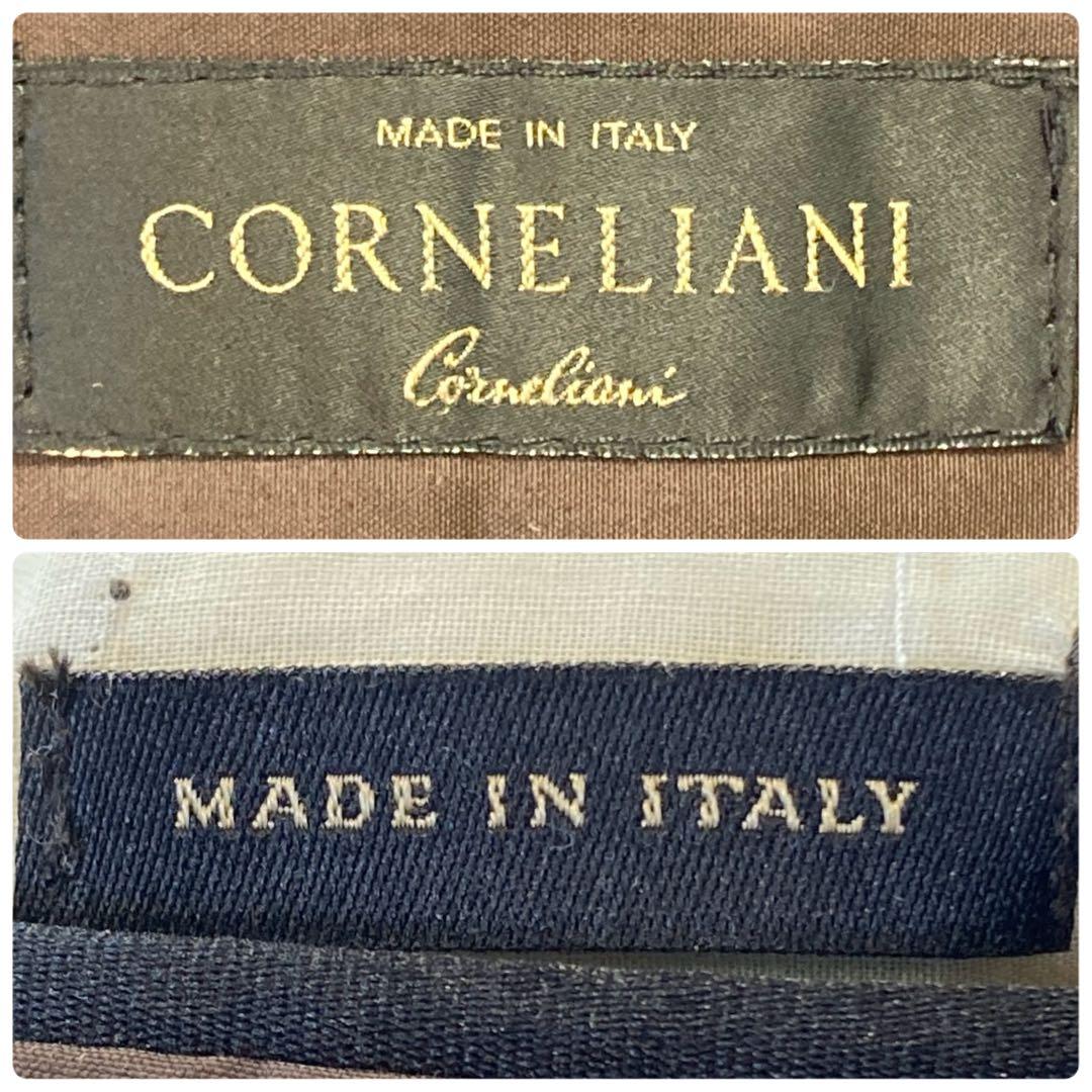 イタリア製 CORNELIANI ステンカラー コート L モカムース ブラウン