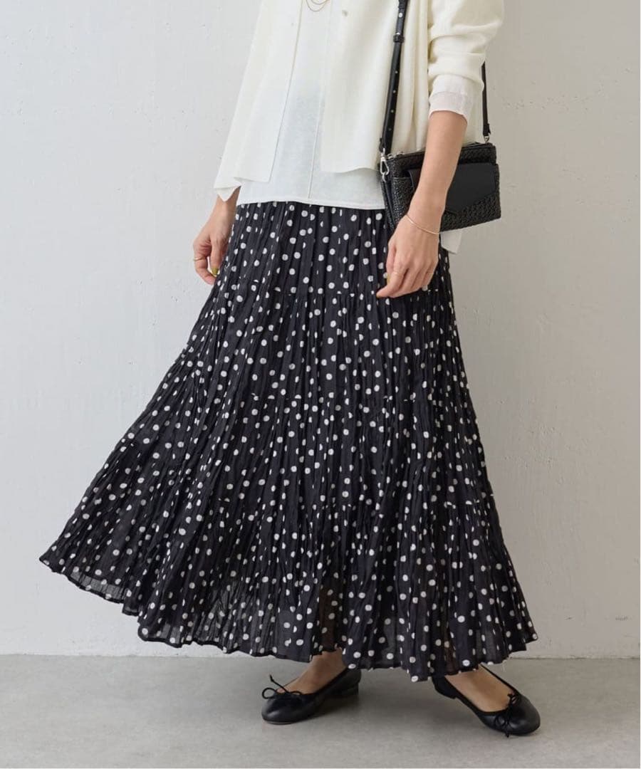 ビアズリー/BEARDSLEY リンクルドットスカート