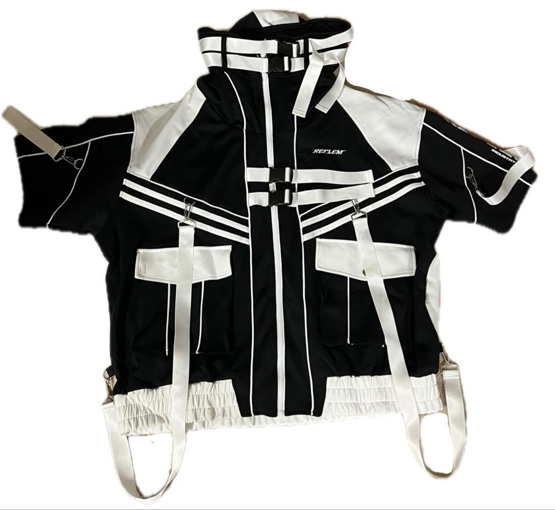 REFLEM レフレム サイバー切替ハーフスリーブジャージパーカー